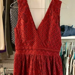 Lace maroon dress